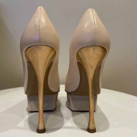Nicholas Kirkwood Nude Platform Pumps Size 36.5 - Picture 3 of 4